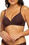 Montelle Intimates Wireless Convertible T-shirt Bra In Cocoa