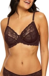 Montelle Intimates Montelle Intimate Muse Full Cup Lace Bra In Cocoa