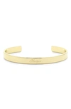 Brook & York Personalized Name Cuff In Gold