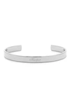 Brook & York Personalized Name Cuff In Silver