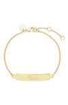 BROOK & YORK ELENA PERSONALIZED NAME BRACELET,BYB1080G