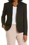 Gibsonlook Inverted Notch Collar Cotton Blend Blazer In Black
