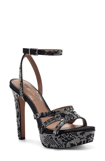 Jessica Simpson Women's Balina Platform Dress Sandals Women's Shoes In Black Studs