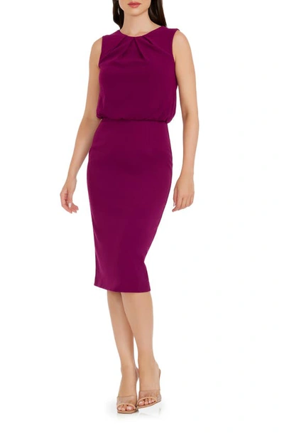 Dress The Population Spring Amada Dress In Dark Magenta