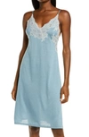 Natori Luxe Shangri-la Tencel™ Chemise In Ht. Stone Blue