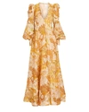 ZIMMERMANN TEMPO PUFF SLEEVE COLLAGE GOWN