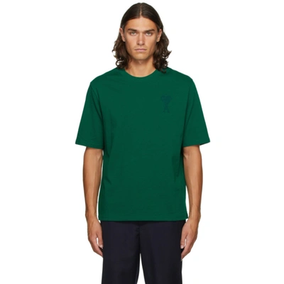 Ami Alexandre Mattiussi Green Oversize Ami De Cœur T-shirt