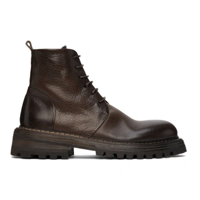 Marsèll Brown Carrucola Lace-up Boots In Dark Brown