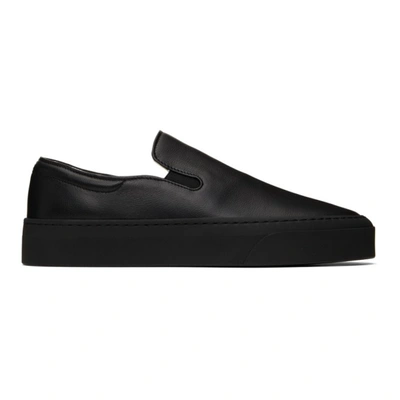 The Row Marie H Canvas Slip-on Trainers In Black
