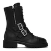 GIUSEPPE ZANOTTI BLACK BIKER BOOTS