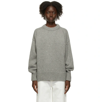 The Row Ophelia Wool-cashmere Jumper In Grey Melange