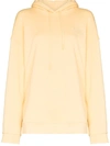 Ganni Logo-embroidered Oversized Hoodie In Yellow