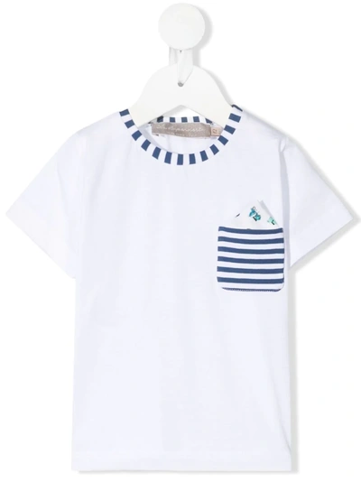 La Stupenderia Babies' Stripe-detail T-shirt In White