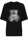 We11 Done Pearl Necklace Teddy Cotton T-shirt In Black