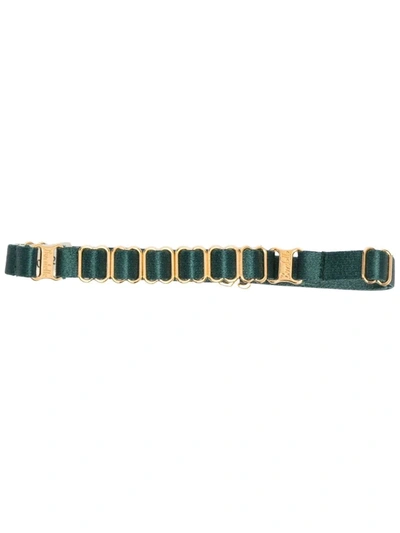Bordelle Logo-engraved Strap Collar In Green