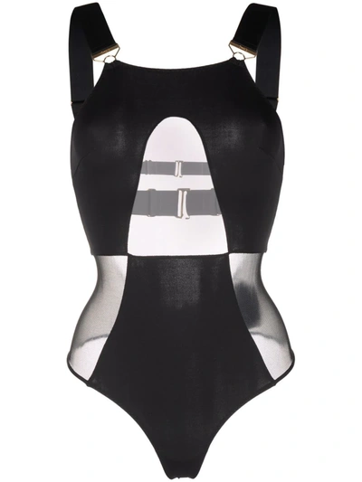 Bordelle Rey Sheer Panelled Body In Black