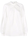 ALBERTA FERRETTI GATHERED FRONT BLOUSE