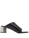 Off-white Hexnut Mules In Black In Black