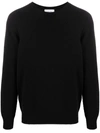D4.0 Round Neck Knitted Jumper In Black