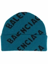 BALENCIAGA ALL-OVER LOGO BEANIE