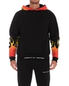 VISION OF SUPER SHADED FLAMES HOODIE,B2REDSFU BLACK