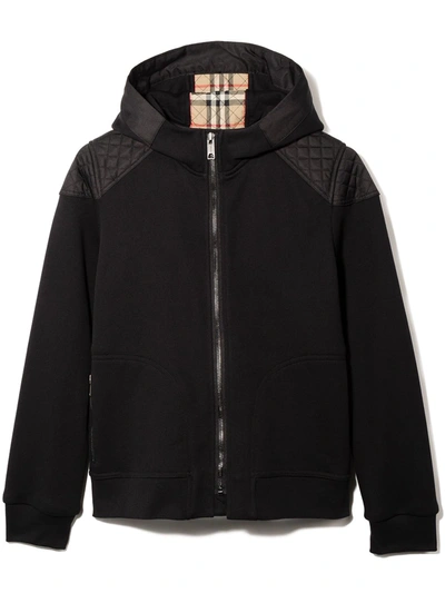Burberry Kids' Quilted Zip-front Jacket In Black