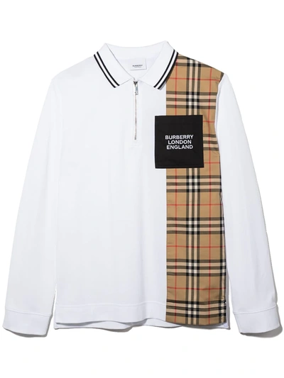 Burberry Kids' Vintage Check Button-front Shirt In White