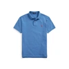 Ralph Lauren Custom Slim Fit Mesh Polo Shirt In Delta Blue