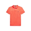 Ralph Lauren Custom Slim Fit Mesh Polo Shirt In Racing Red