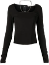 Alyx Chain-link Long-sleeved Top - Atterley In Blk0001 Black