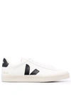 Veja White And Black Leather Campo Sneakers