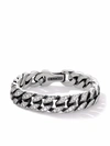David Yurman 14.5mm Curb Chain Diamond Bracelet In Silver
