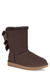 Ugg Bailey Bow Velvet Ribbon Faux Fur Lined Boot In Chocolate