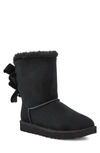 Ugg Bailey Bow Velvet Ribbon Faux Fur Lined Boot In Black