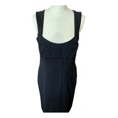 Pre-owned Gucci Wool Mid-length Dress In Black