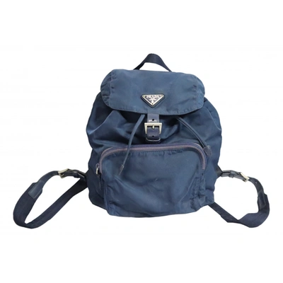 Pre-owned Prada Re-nylon Cloth Backpack In Blue
