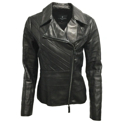Pre-owned J Mendel Leather Jacket In Black
