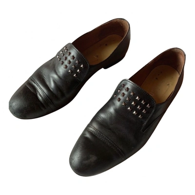 Pre-owned Ba&sh Leather Flats In Black