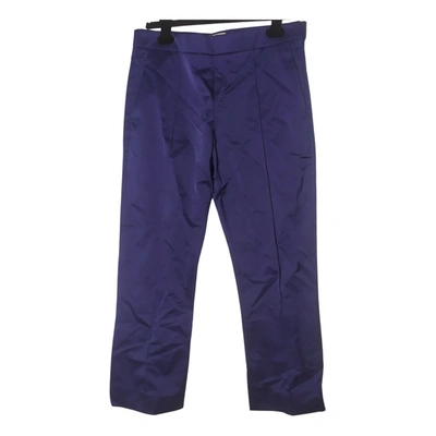 Pre-owned Marni Trousers In Purple