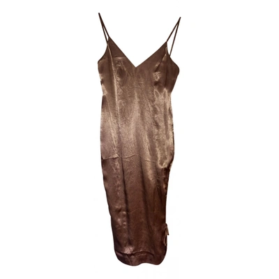 Pre-owned Misha Collection Mid-length Dress In Gold