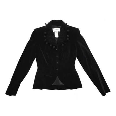 Pre-owned Mugler Velvet Jacket In Black