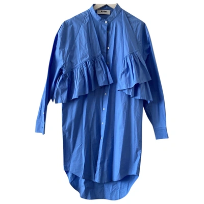 Pre-owned Msgm Mid-length Dress In Blue