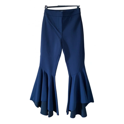 Pre-owned Ellery Wool Trousers In Blue