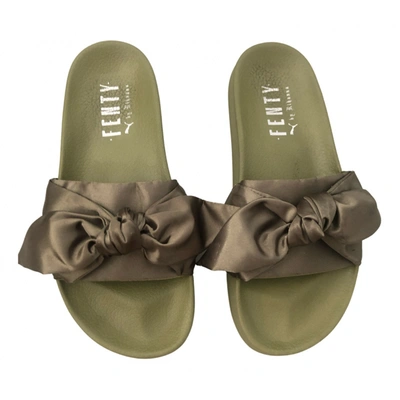 Pre-owned Fenty Sandals In Green