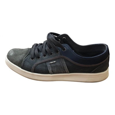 Pre-owned Geox Low Trainers In Navy