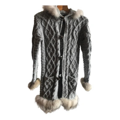 Pre-owned Woolrich Wool Dufflecoat In Grey