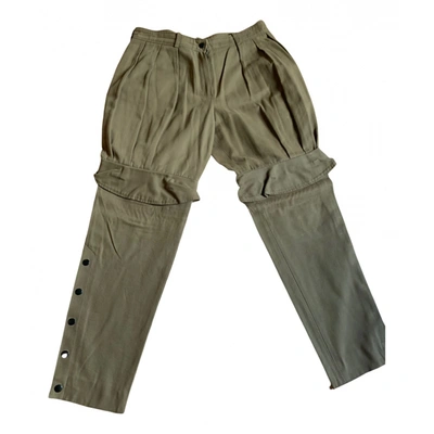 Pre-owned Givenchy Trousers In Khaki