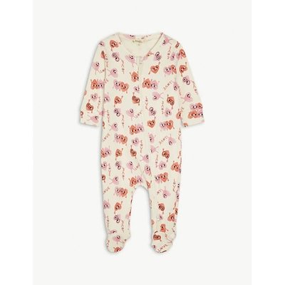 Bonnie Mob Babies' Hearts Love Hearts Organic-cotton Sleepsuit 0-18 Months 12-18 Months