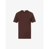 Sunspel Mens Espresso Classic-fit Crewneck Cotton-jersey T-shirt M