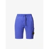 Stone Island Mens Periwinkle Brand-patch Cotton-jersey Shorts M